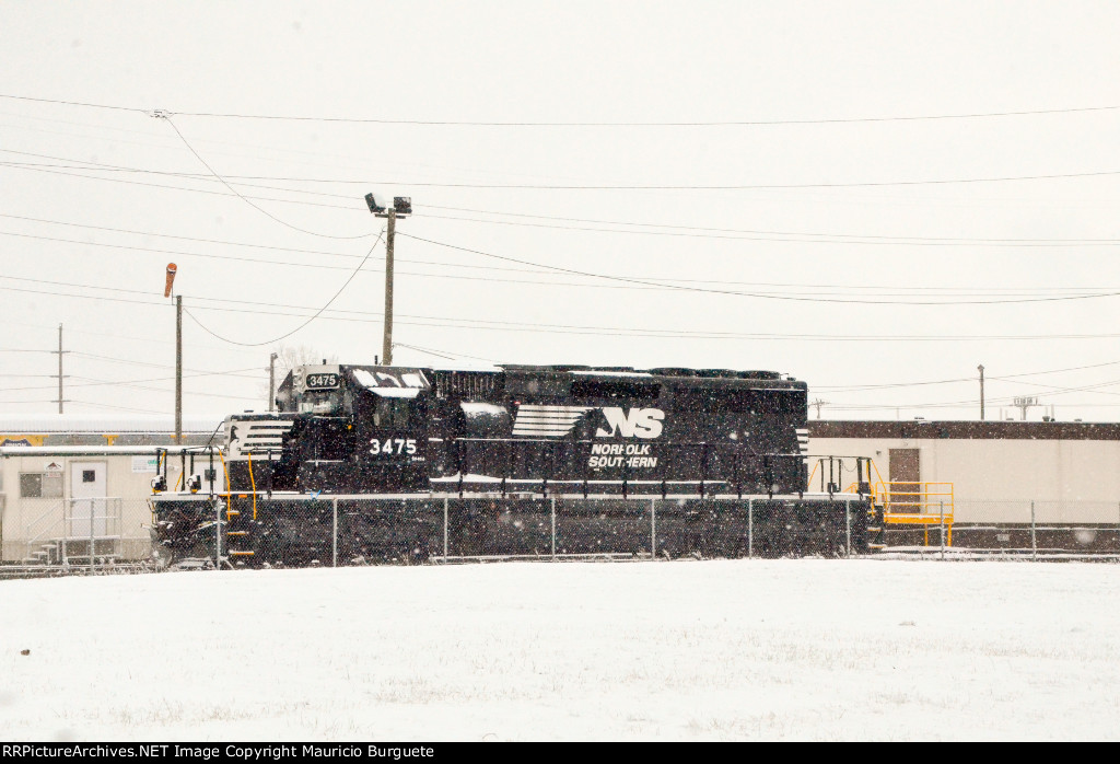 NS SD40-2 Locomotive in the yard